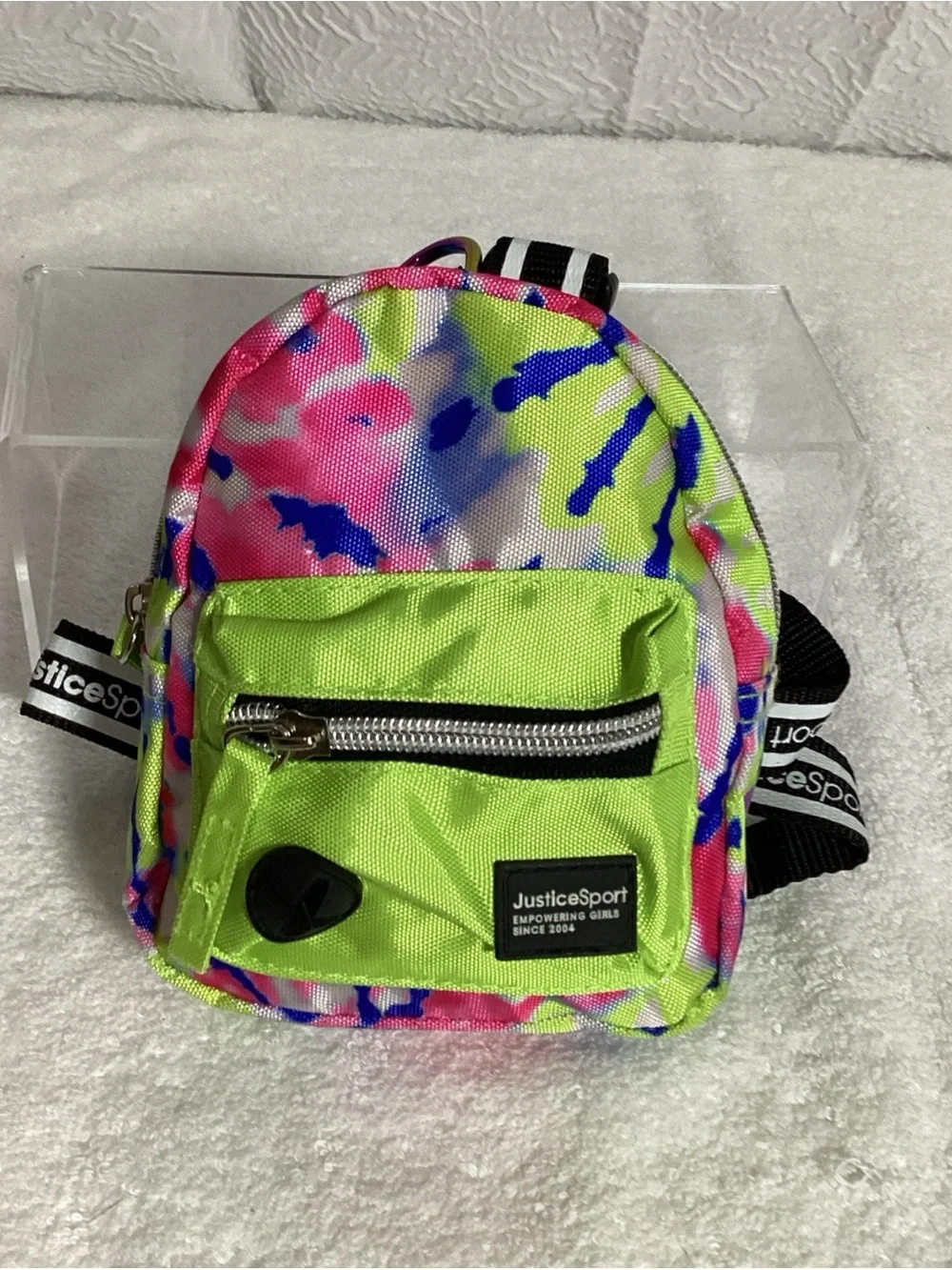 Justice Sport XS Pet Tiedye Nylon Wastebag Dispensing Harness Backpack EUC